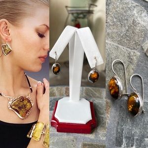 Authentic Amber sterling silver earrings